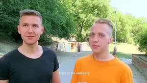 Hot Outdoor POV: Wild Threesome with Two Horny Twinks – XXX Gay