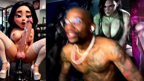 transgender princess zelda wants us to blow on her hard ocarina, transgender girl is ass fucking herself while busting nuts in the gym, cheerleader cumming for her nfl team 69, ai generated