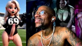transgender princess zelda wants us to blow on her hard ocarina, transgender girl is ass fucking herself while busting nuts in the gym, cheerleader cumming for her nfl team 69, ai generated