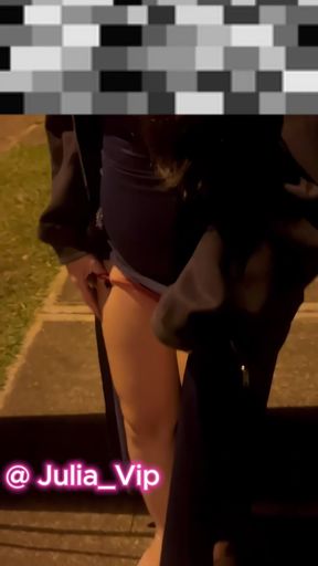 Teenage Brazilian couple engages in public foot play with their black