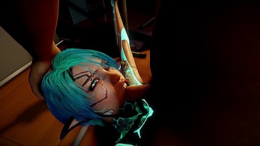 Face Fucking a Sexy Robot Girl