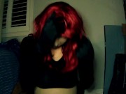 Nancy May Doll 1! A redhead female masked rubber doll wishes to show you her pussy and rubber body!