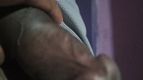 Horny Guy in Sweatpants Masturbates his Big Cock until Moaning Cumshot