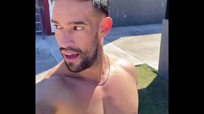 Walking naked on soccer field