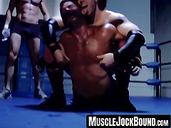 MuscleJockBound.com - Luca Ciccone joins hot twink tormenting threesome