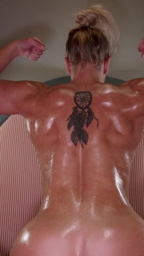 Fit MILF Drenched in Oil and Fucked Hard
