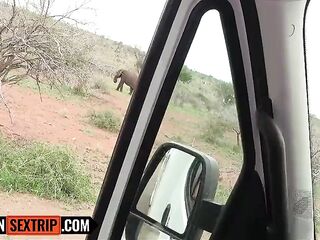 My BLACK GF got hopeless on safari... this babe begged me to screw her with my BWC right there on the roadside