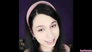 cute tgirl DaniTheCutie sits on you before showing off her juicy ass to you gfe