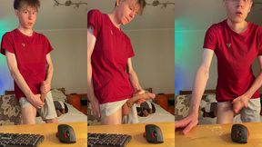 skinny 55kg guy playing with his 23cm heavy meat