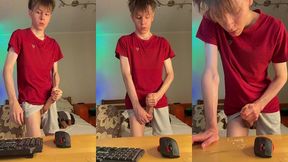 skinny 55kg guy playing with his 23cm heavy meat