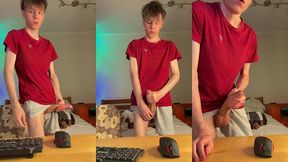 skinny 55kg guy playing with his 23cm heavy meat