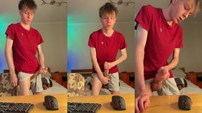 skinny 55kg guy playing with his 23cm heavy meat