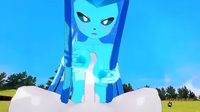Glaceon Teases Cinderace with Sensual Touch Before Wild creampie Ride