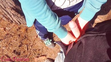 Real public sex cum panties