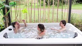 Jacuzzi Threesome with My Husband and Lover