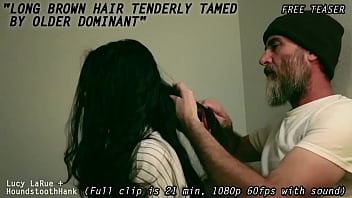 Long Brown Hair Tenderly Tamed by Older Dominant0