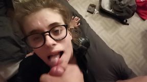 first scene for this shy french teen (18yo) in latex catsuit. i teach her how to do porn. his father should be proud