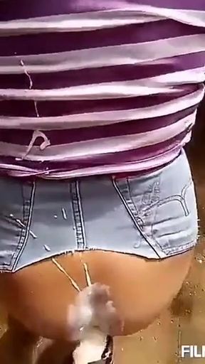 Emotional moment from "Big black dildo cumshot in my asshole"