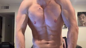 Devon flexes his muscles and pounds his abs HD