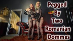 Pegged by Two Romanian Dommes: Lexi Noir And Domina Andrea Rosu spread your slut hole & take our cocks - Femdom POV & Strap On MOBILE