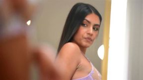 Pretty & Raw BTS – Isa Bella Wears Sexy Purple Lingerie