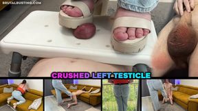 Crushed left testicle! She stomps his testicles on the board! FUCK YOU UGLY GENITALS - Dave Moon - Mia - BrutalBusting (ballbusting)