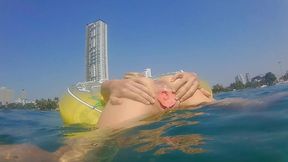Underwater Pussy&#x270C; Fun at Beach # Risky Public Play