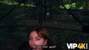 European milf gets quick fuck in the woods