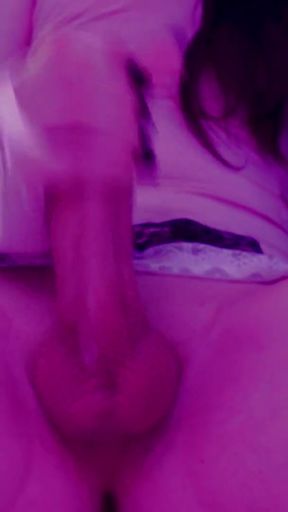 Big cock trans girl jerks off and cums twice   Clip 1