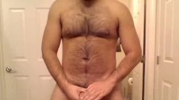 Hot Hairy American Hunk Jerking Off and Dirty Talk