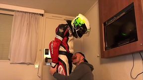 fucked at the hotel by straight motorbiker in uniforms