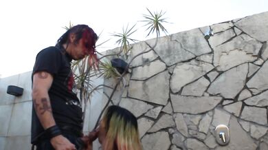 The otaku latina’s terrace got her pierced dick stuffed while her metalhead boy toy watched