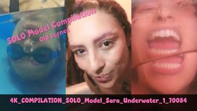 4K COMPILATION Solo model Sara underwater 1 70084