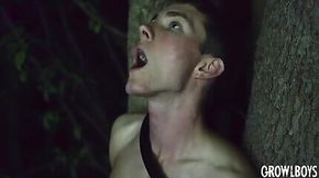 Young man slammed as furry voyeur roommate jacks