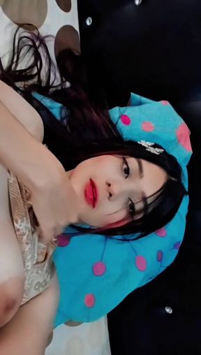 Porn Actress Touches Herself and Shows Her Whole Body