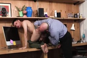 massive penis bushy StepDad pounds His Stepson
