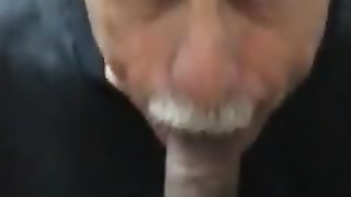 Old daddy give me blowjob and eat my cum 3