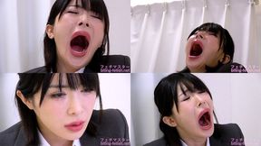 Honoka Tsujii - CLOSE-UP of Japanese cute girl YAWNING - MOV 1080p