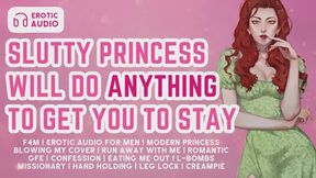 Slutty Princess Will Do ANYTHING To Get You To Stay | F4M | Erotic Audio for Men | Modern Royalty | Secret Princess | Confession | Do You Still Love Me? | Makeup Sex | Eating My Pussy | Kissing | Romantic | Missionary | Leg lock | Creampie | ASMR