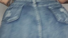 My perfect ass in short jeans letting out so many farts while twerking