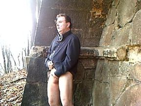 Jerking off and Cumming in the Forest