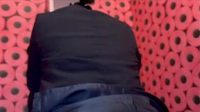 Couple Devours Worn Suit-Wearing GF's Lusty Sweat-Laden Lips In Toilet