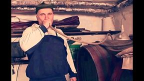 Vintage Porn of an Old Lady with Hairy Pussy Cumshot by Her Husband