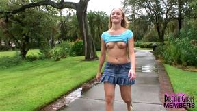Blonde Cutie Is Naked In Downtown Tampa