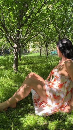 Outdoor Barefoot Tease