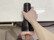 Asian Twink Fleshlight Quickie With Creampie