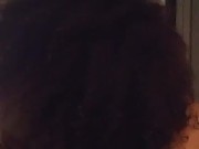 Crossdresser sissy sucks dildo and shows off buttplug