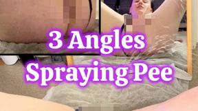 Three Angles Spraying Pee on My Back