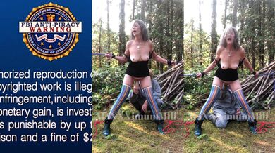 Tied Up Sexy Mature Intense Pussy Play Outside!