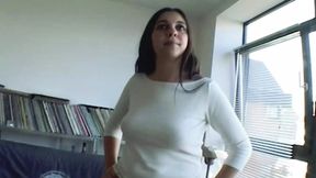 Dirty German broad worships stiff shaft in solo ride